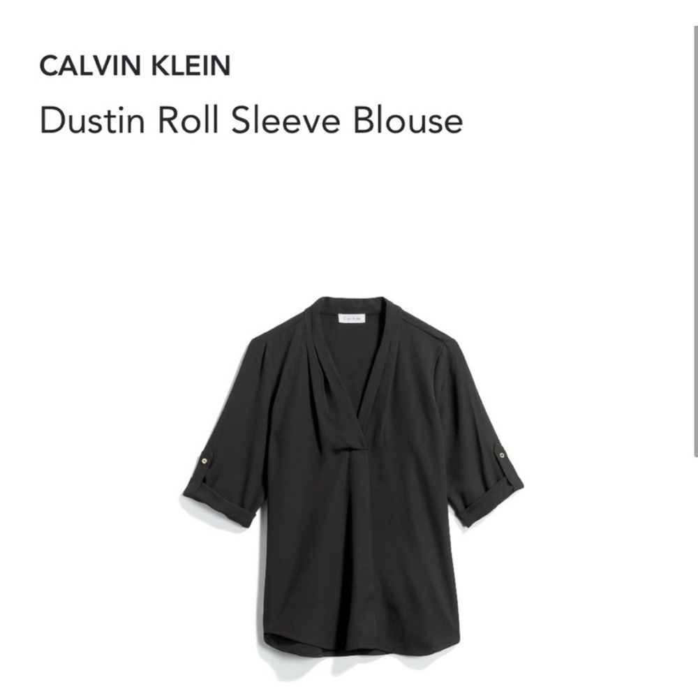 Calvin Klein Roll Sleeve Blouse XS